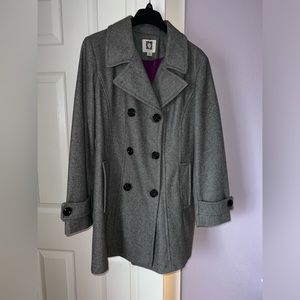 Anne Klein wool grey coat